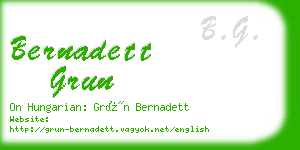 bernadett grun business card